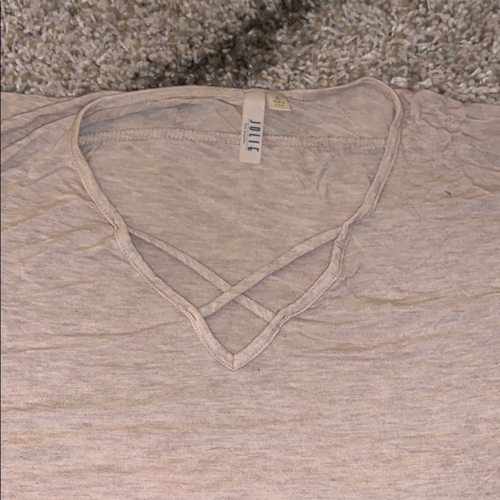 Jolle ~ Tan Long Sleeve T Shirt - Picture 2 of 4
